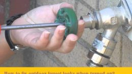 How to fix outdoor faucet leaks when turned on