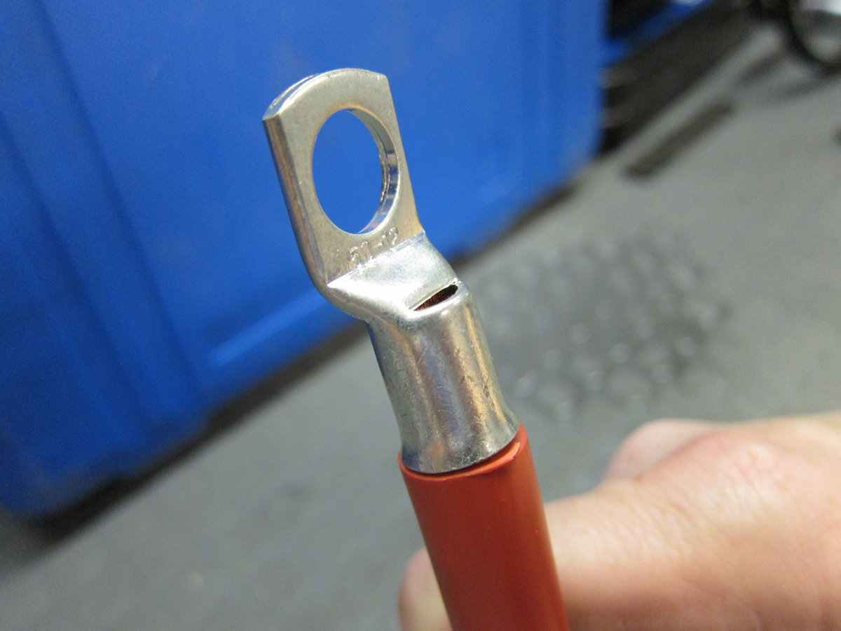 How to crimp battery cable without a crimper