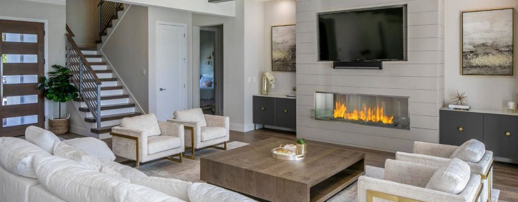 Stylish living room makeover with modern furniture, cozy lighting, and elegant décor ideas