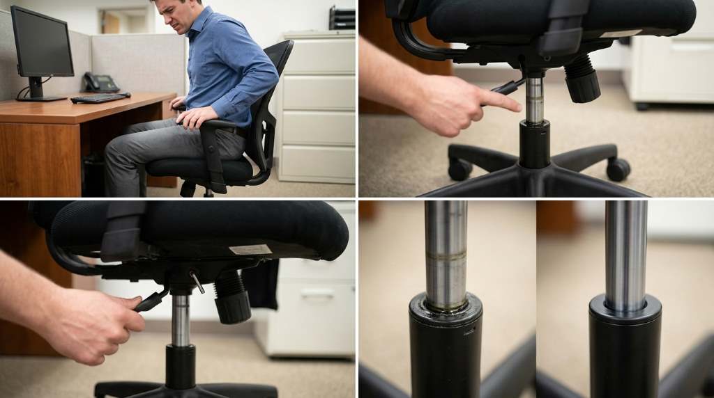 Modern home office ergonomic chair adjustment lever