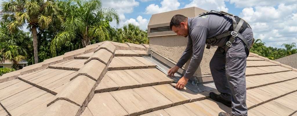 Tampa FL home roof prepared for severe storm weather